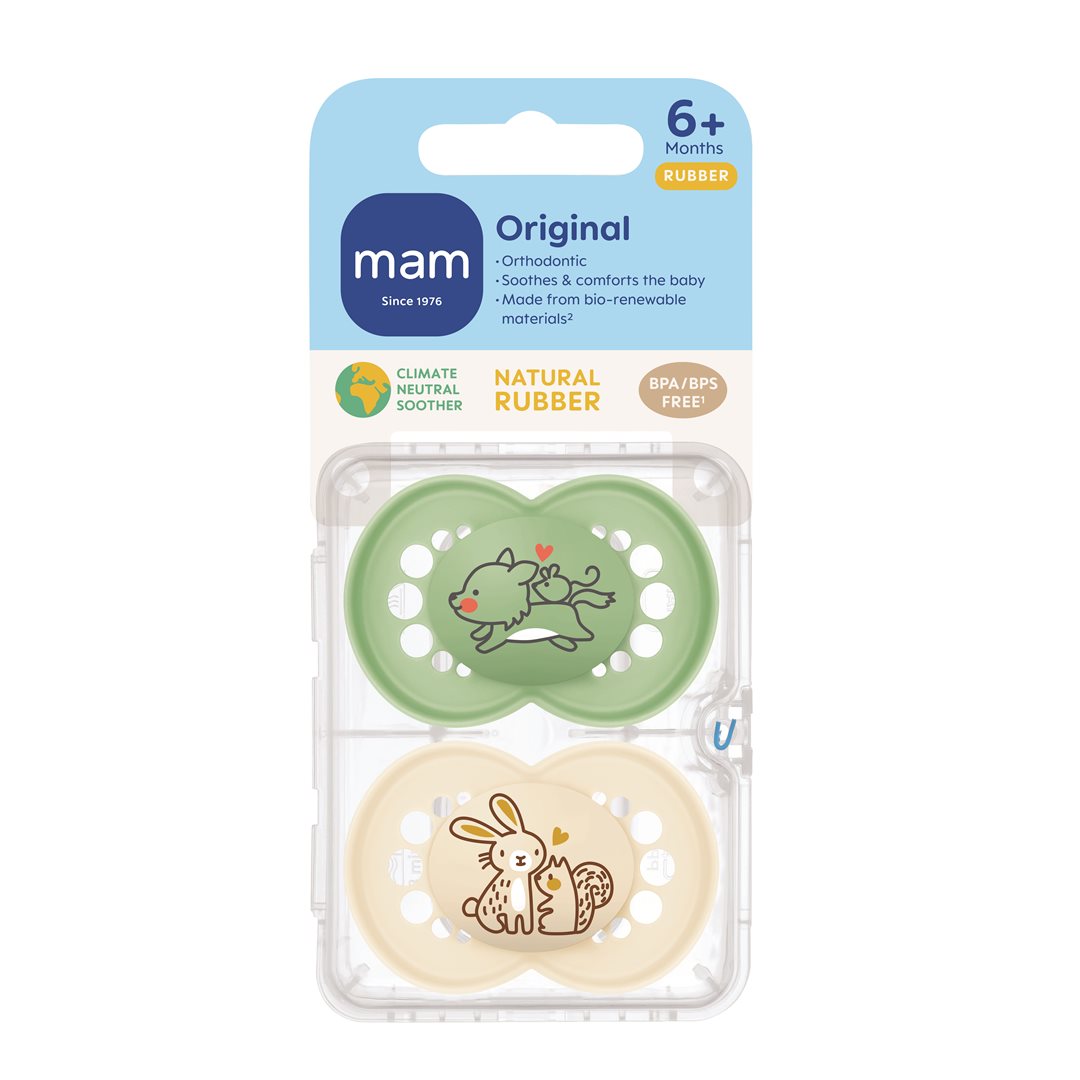 MAM Original Nuggi<br>2 Stück, Kautschuk 6-16 Monate