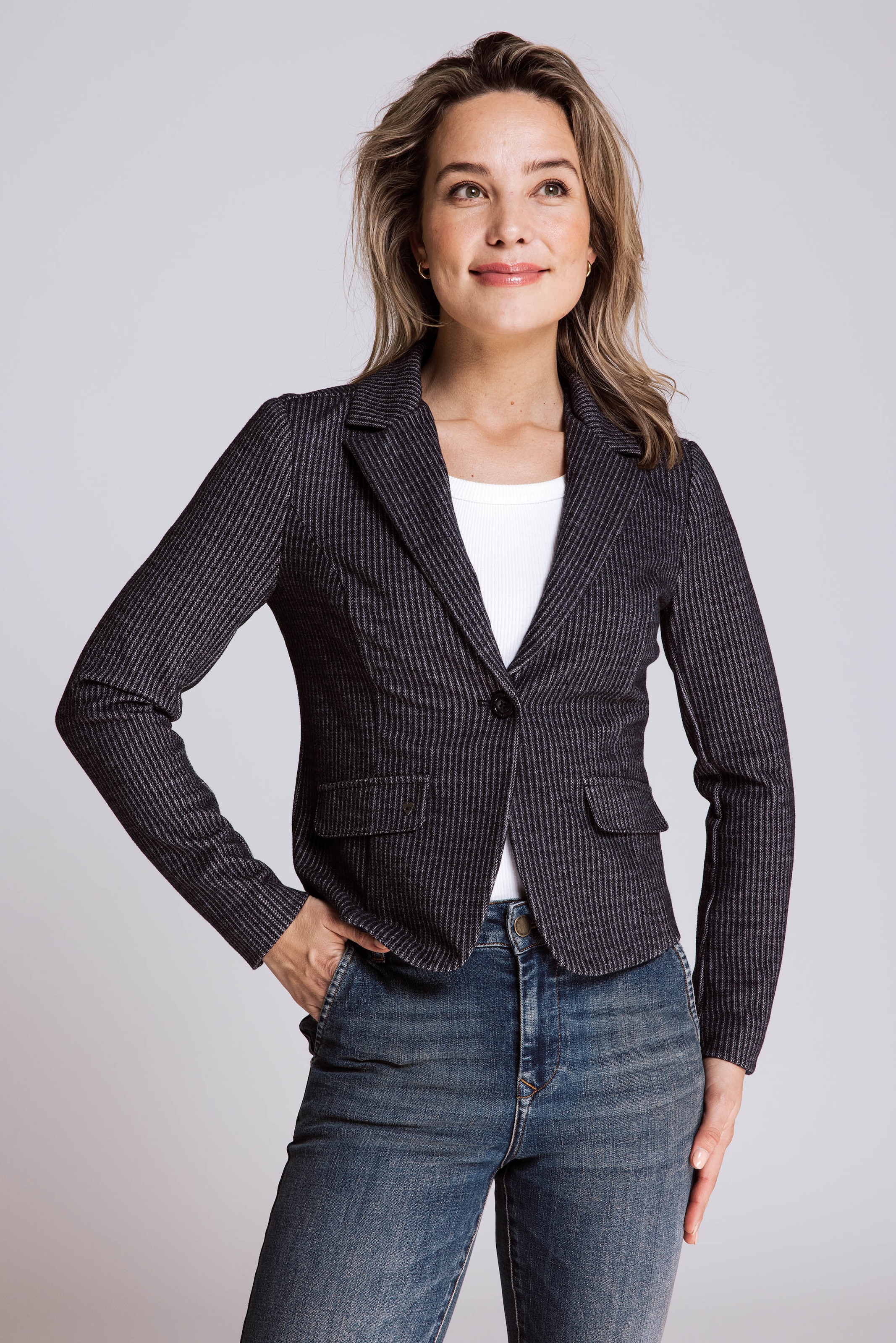 Zhrill Blusenblazer »ZHBETSY«, in Melange Optik