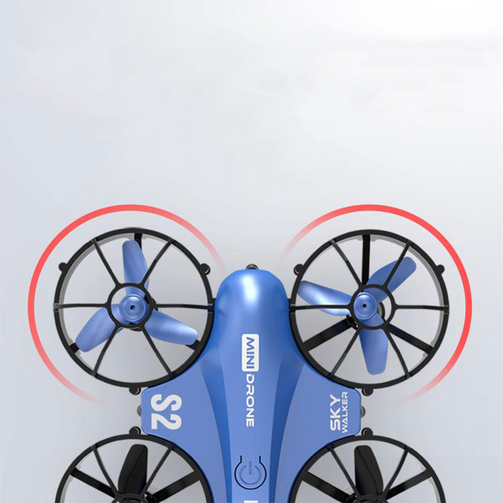 Mini Drohne USB Quadrocopter Spielzeug mit Fernsteuerung   Infrarot Handsensor - Blau