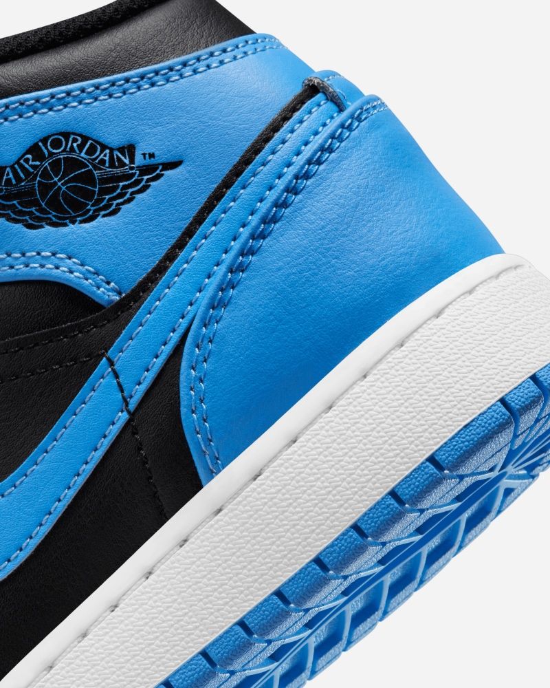Chaussures Nike Air Jordan 1 Mid Bleu & Noir pour homme