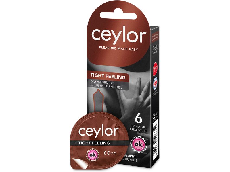 ceylor Kondome Tight Feeling 6 Stück Eng anliegende Präservative für mehr Halt