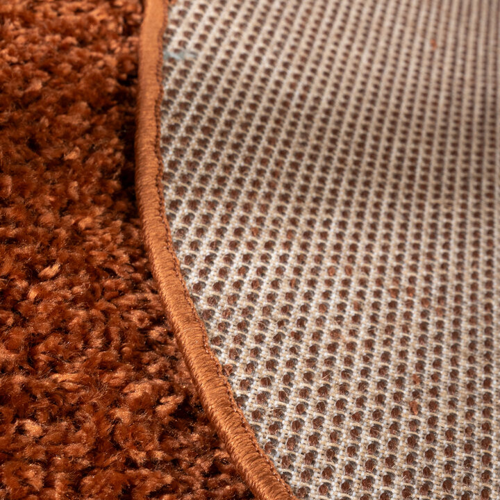 Rond Hoogpolig vloerkleed - Wish Terracotta