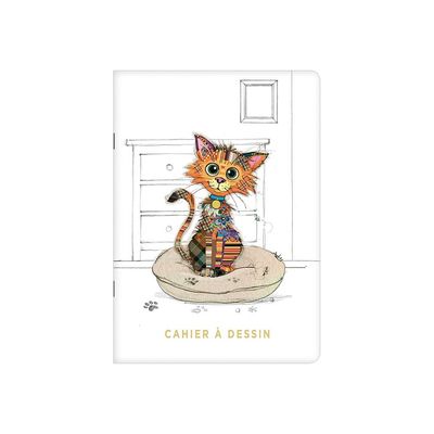 Kiub Kook - Carnet de dessin A5 - 48 pages - chat mignon
