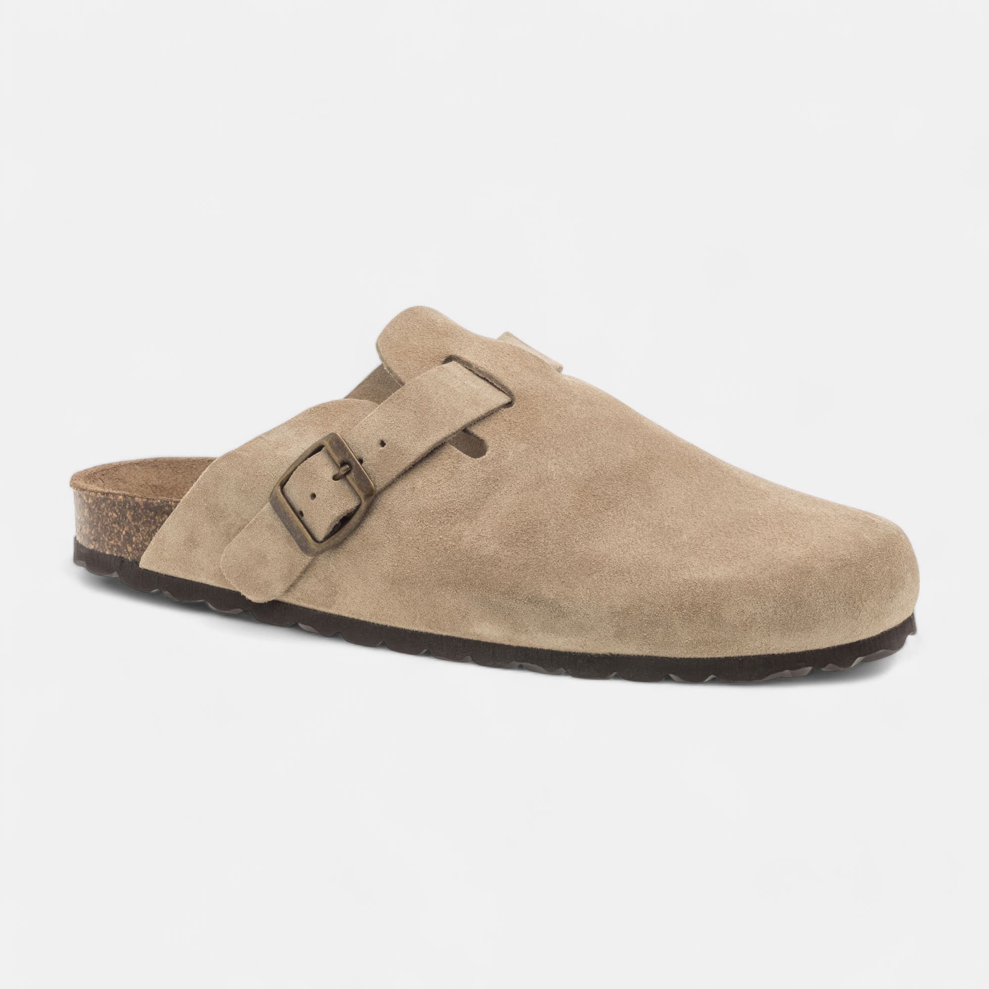 Sabots Homme en cuir beige