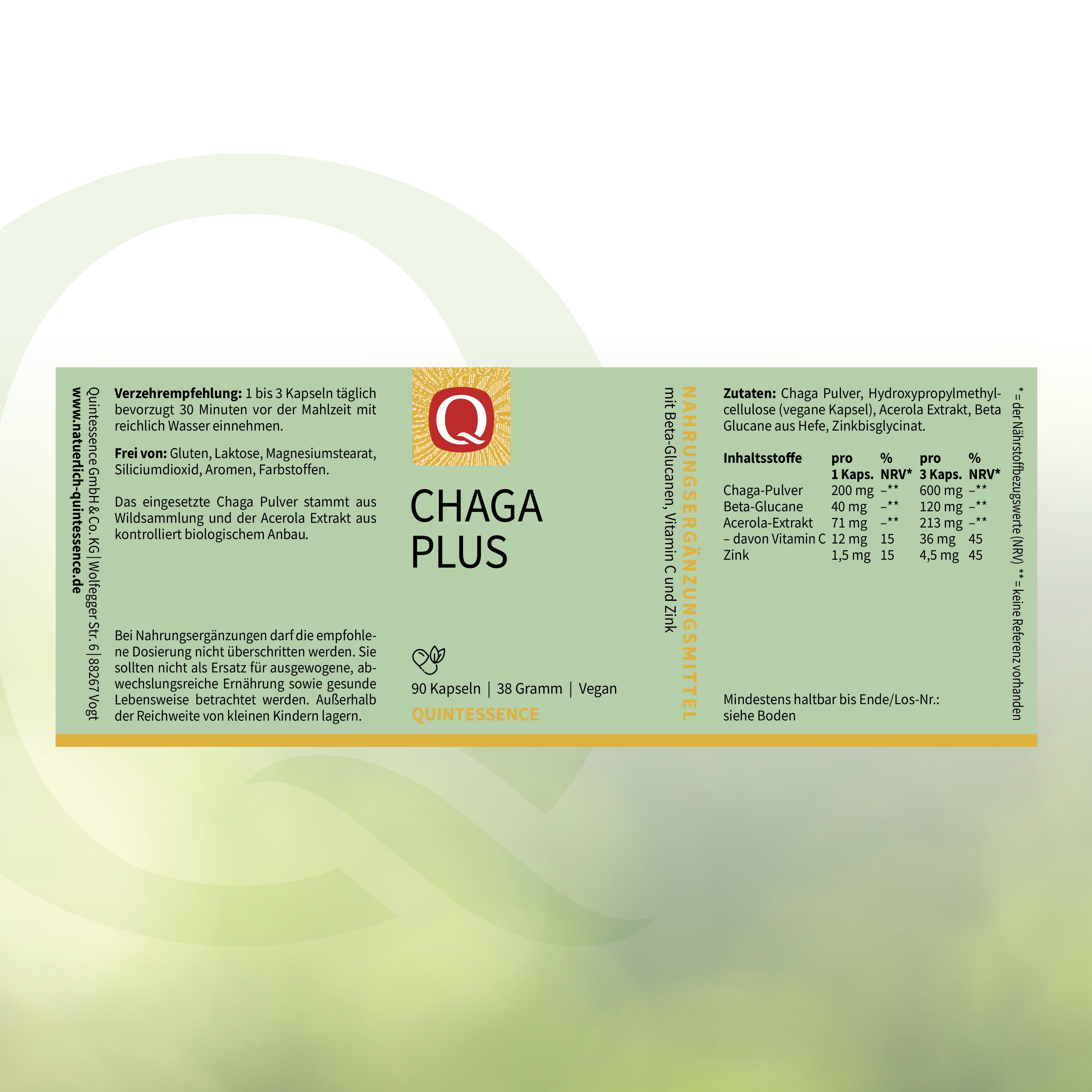 Chaga Plus Kapseln von Quintessence