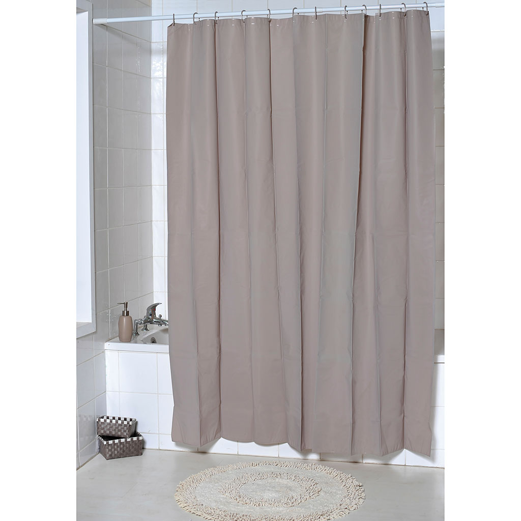 Rideau de douche taupe 180x200cm