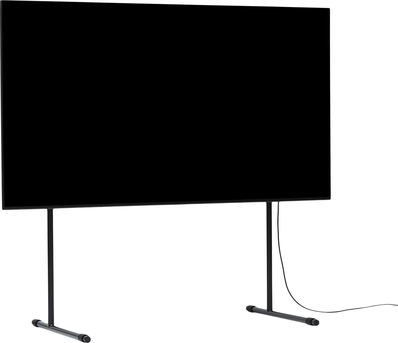 Pedestal Tube Noir Supports TV