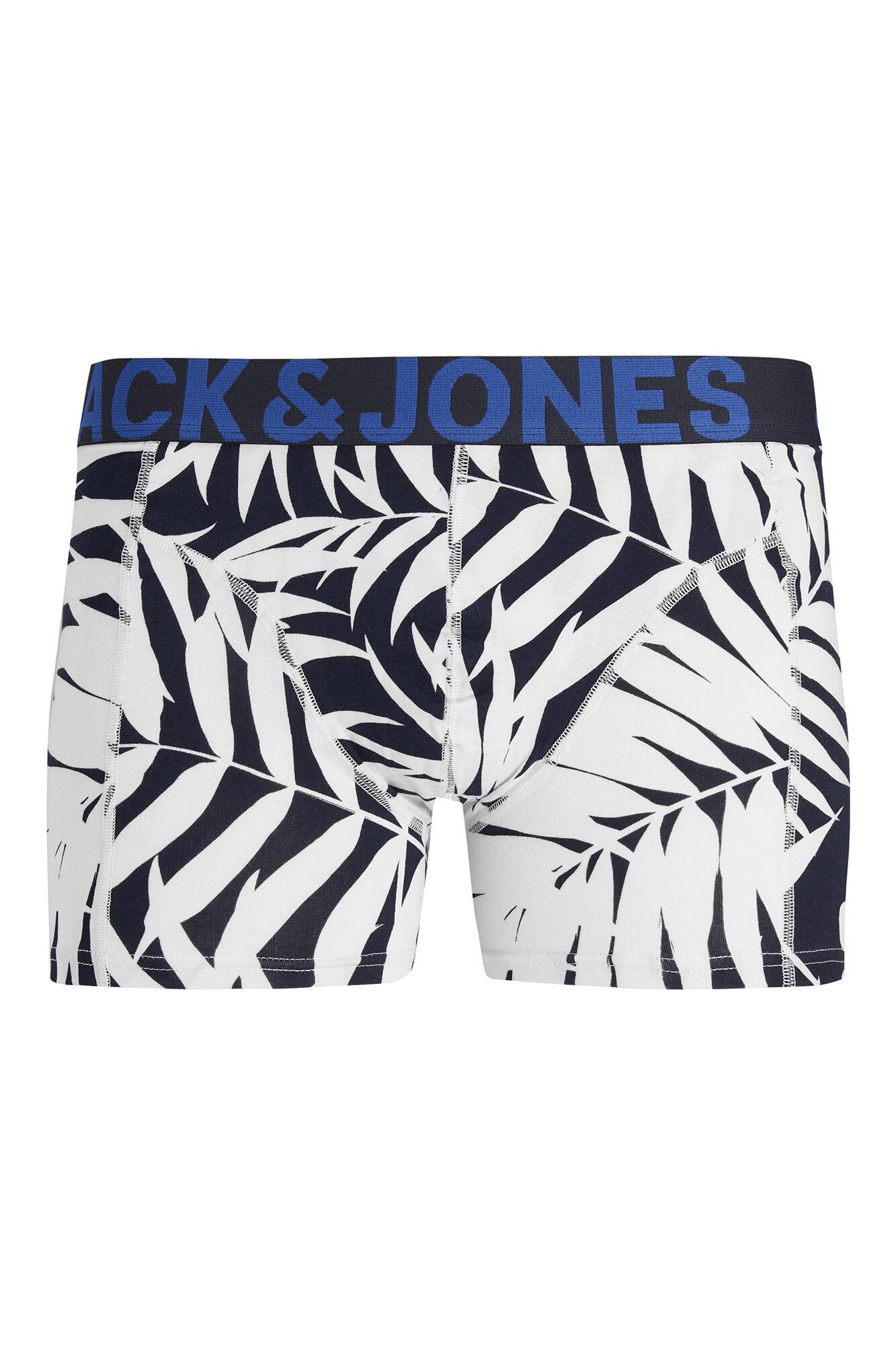 Pacote com 3 cuecas boxer de algodão com estampa de folhas
