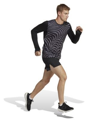 Maillot manches longues adidas running Brand Love Noir