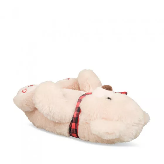 Chaussons peluche ourson BEIGE MERRY SCOTT