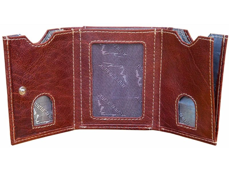 Alpenleder Portemonnaie Pocket Brandy Herren Geldbeutel
