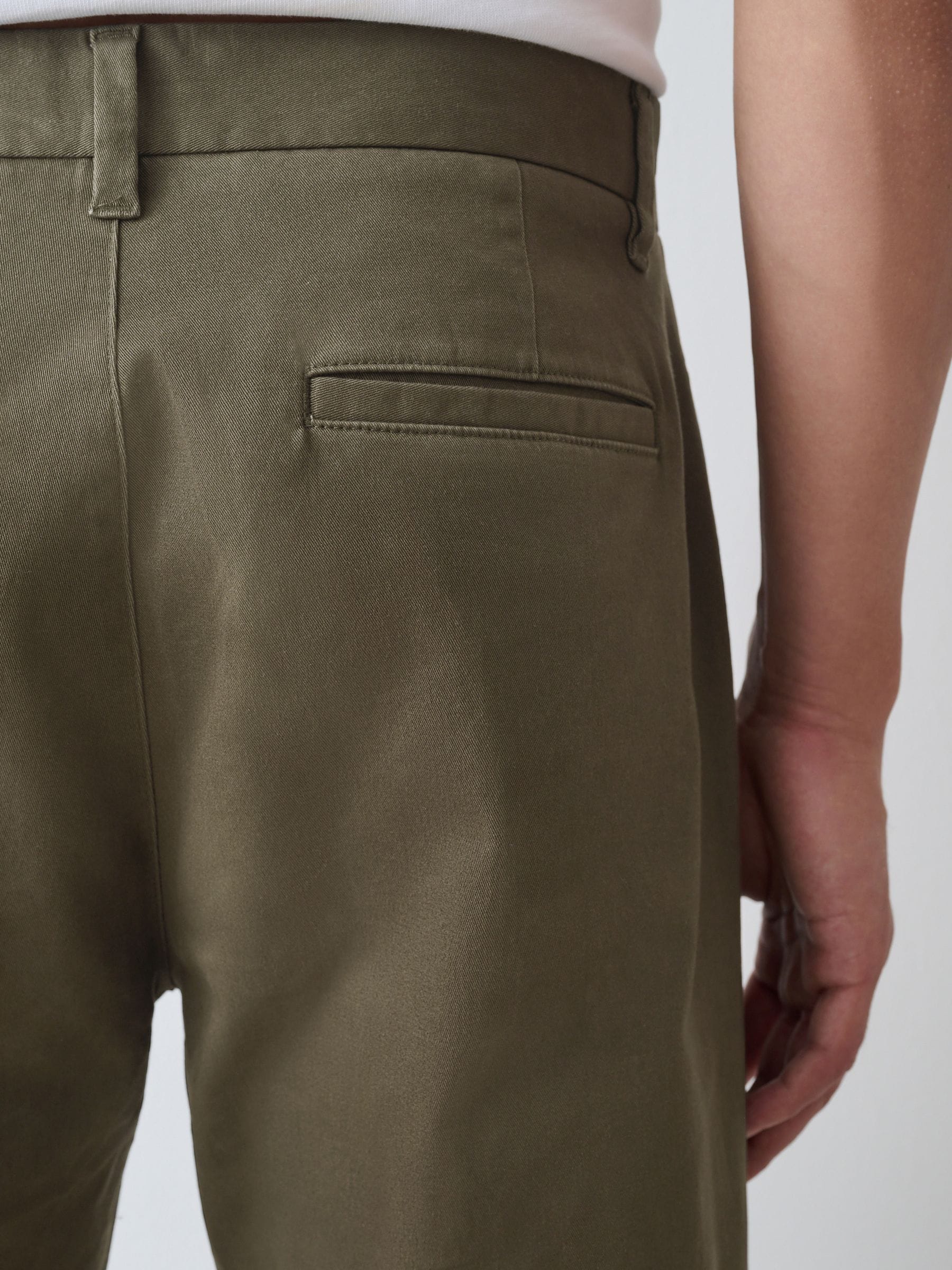 Olijfgroen - Straight fit - Stretchy chino