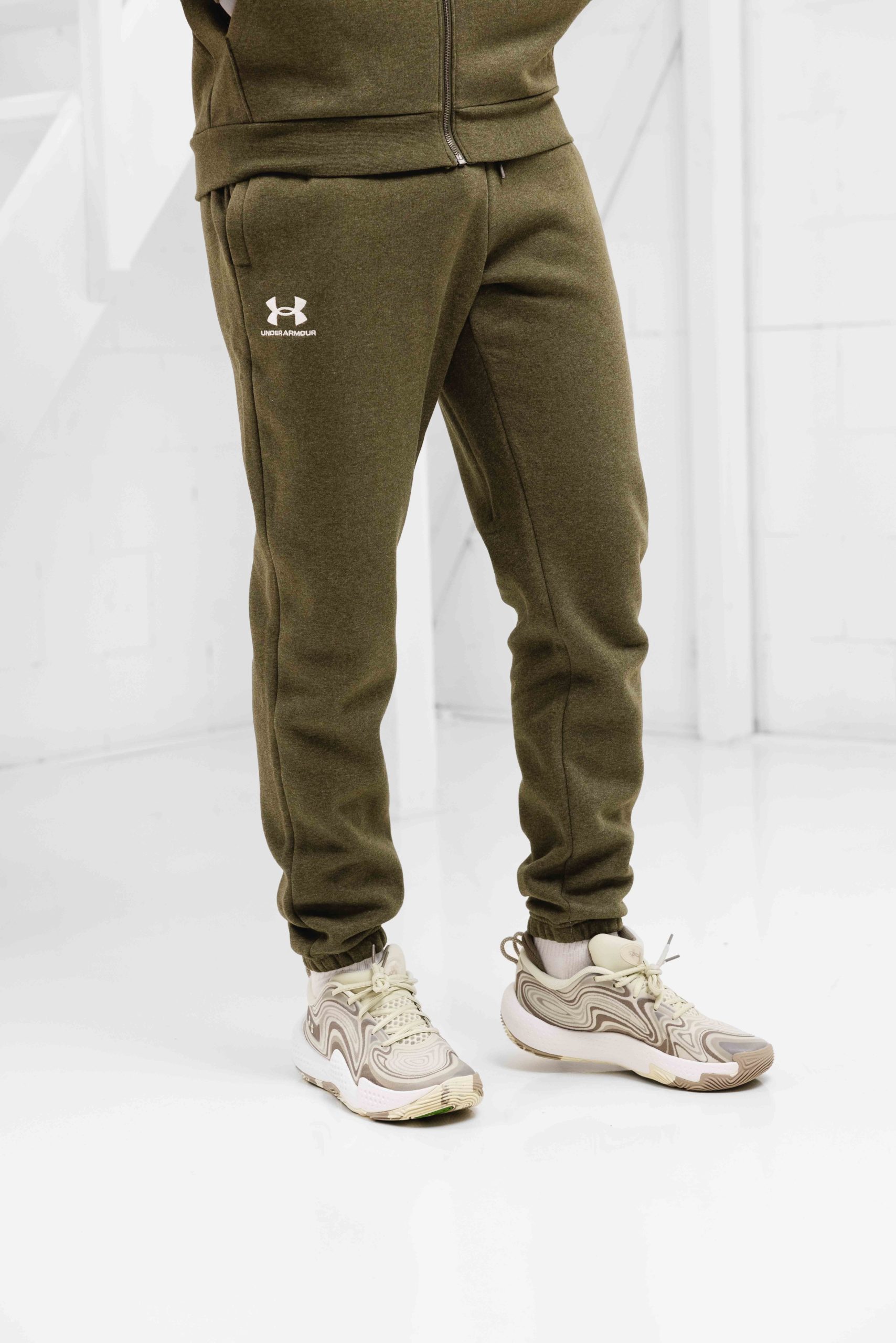 Under Armour Icon Fleece Trainingsbroek Heren Donkergroen
