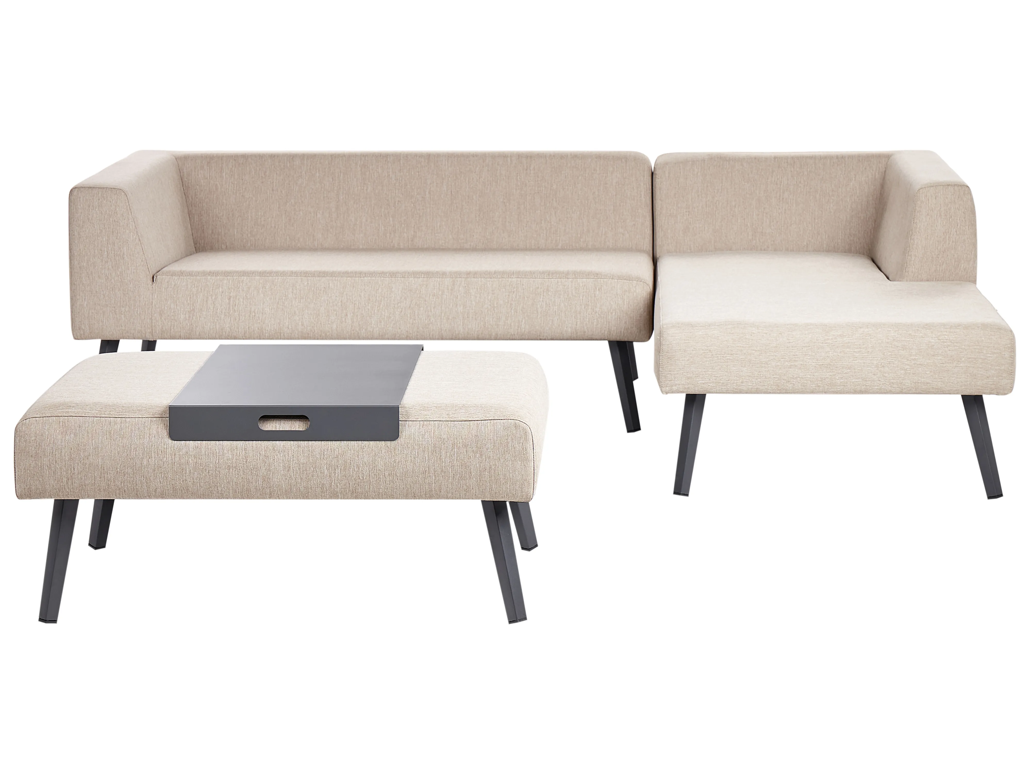 Tuin hoekloungeset met tafel 4-zits SORRIVOLI linkszijdig Beige