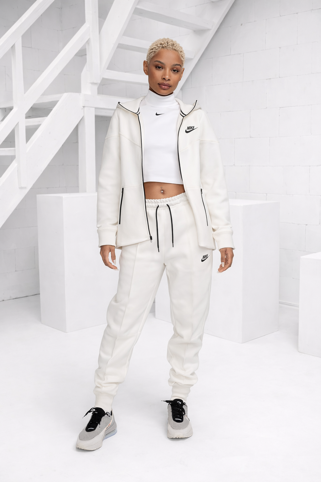Nike Tech Fleece Trainingspak Dames Wit