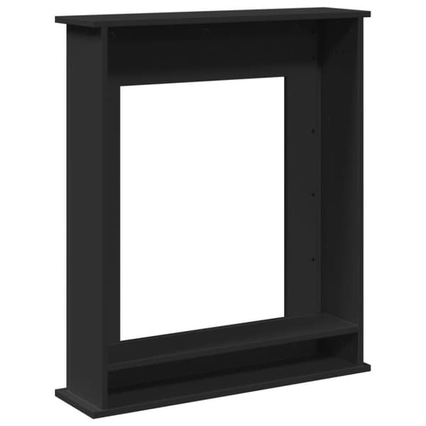vidaXL Peisramme svart 75x20x87,5 cm konstruert tre