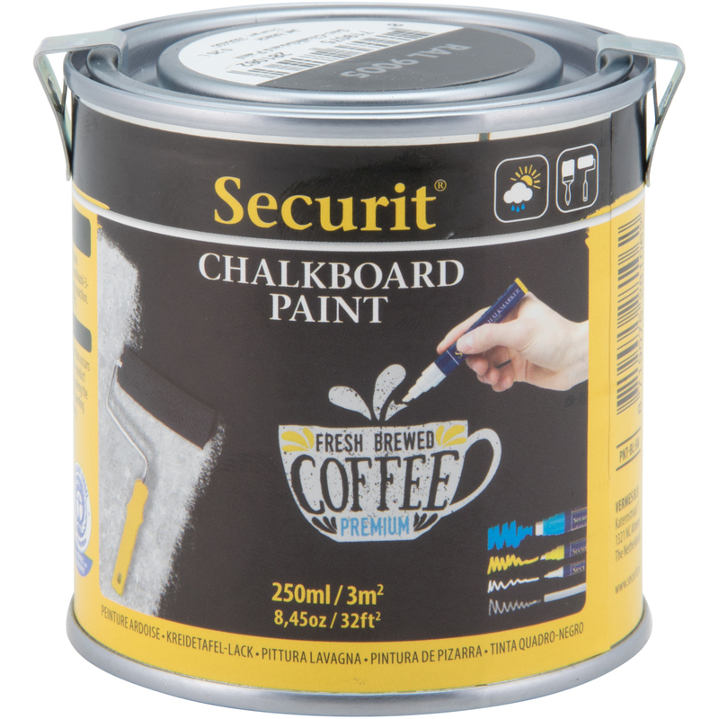 Securit Kreidetafellack, Acryl, 250 ml, schwarz, 1 Stück