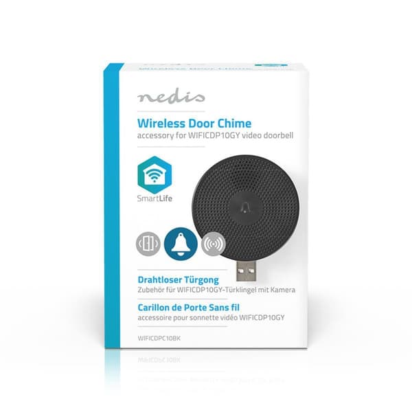 SmartLife-Klokke | Wi-Fi | Tilbehør til: WIFICDP10GY | USB-Strøm | 4 Lyder | 5 V DC | Justerbar volum | Sort