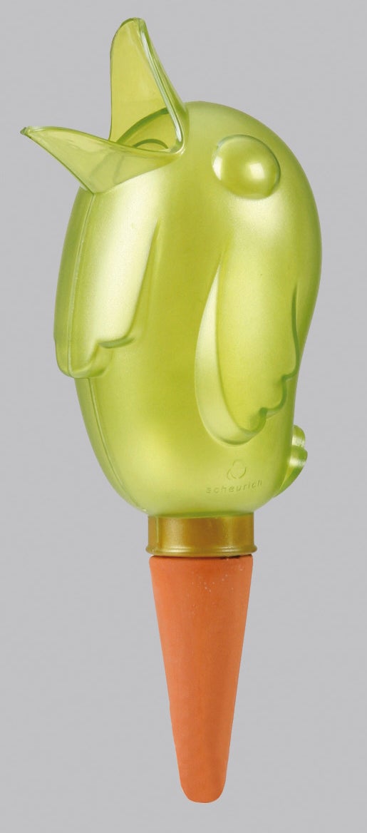 Scheurich Bördy XL, waterreservoir van kunststof, kleur: Green Pearl (niet doorzichtig), 8,32 cm breed, 4,66 cm diep, 29 cm hoog, inhoud 0,6 l.