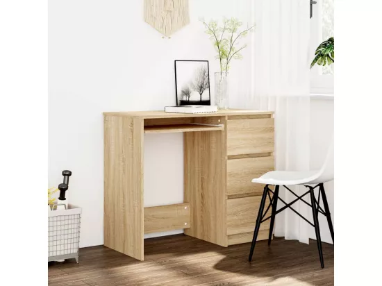 Bureau Chêne sonoma 90x45x76 cm Bois d’ingénierie