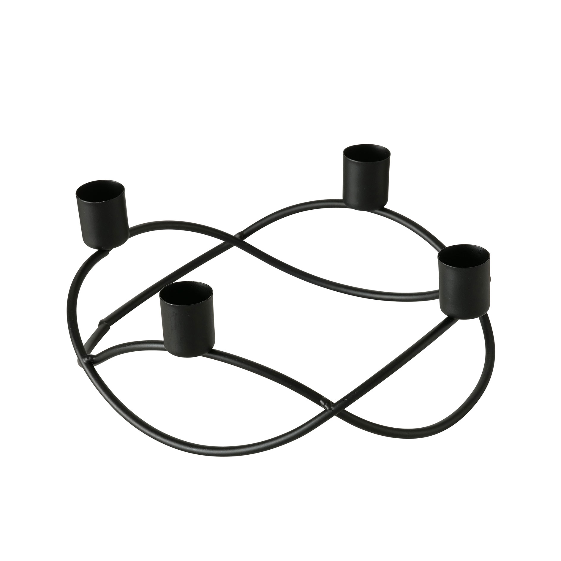 Kerzenleuchter - schwarz - Ø 22 cm