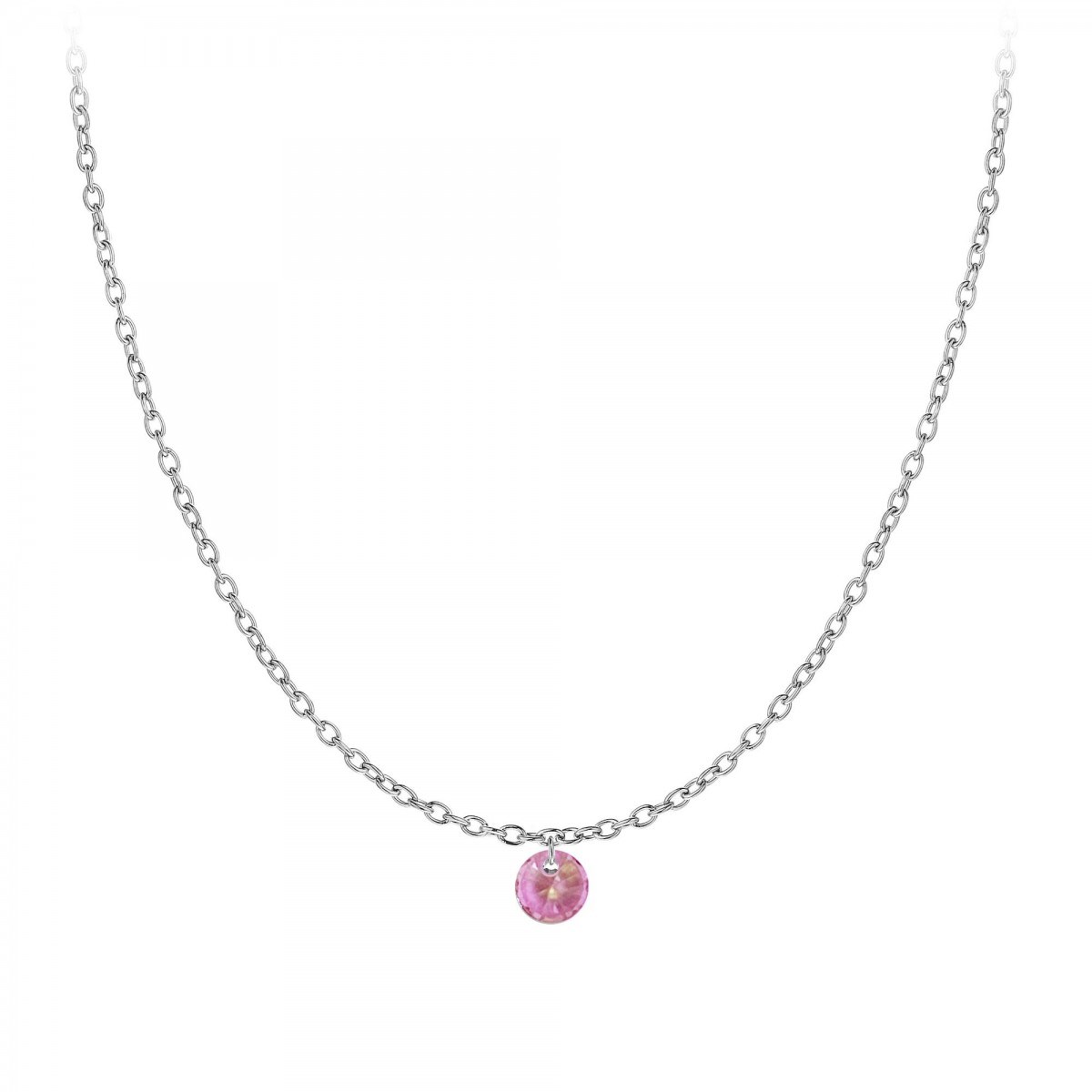 Chaine maille forçat et cristal SC Crystal