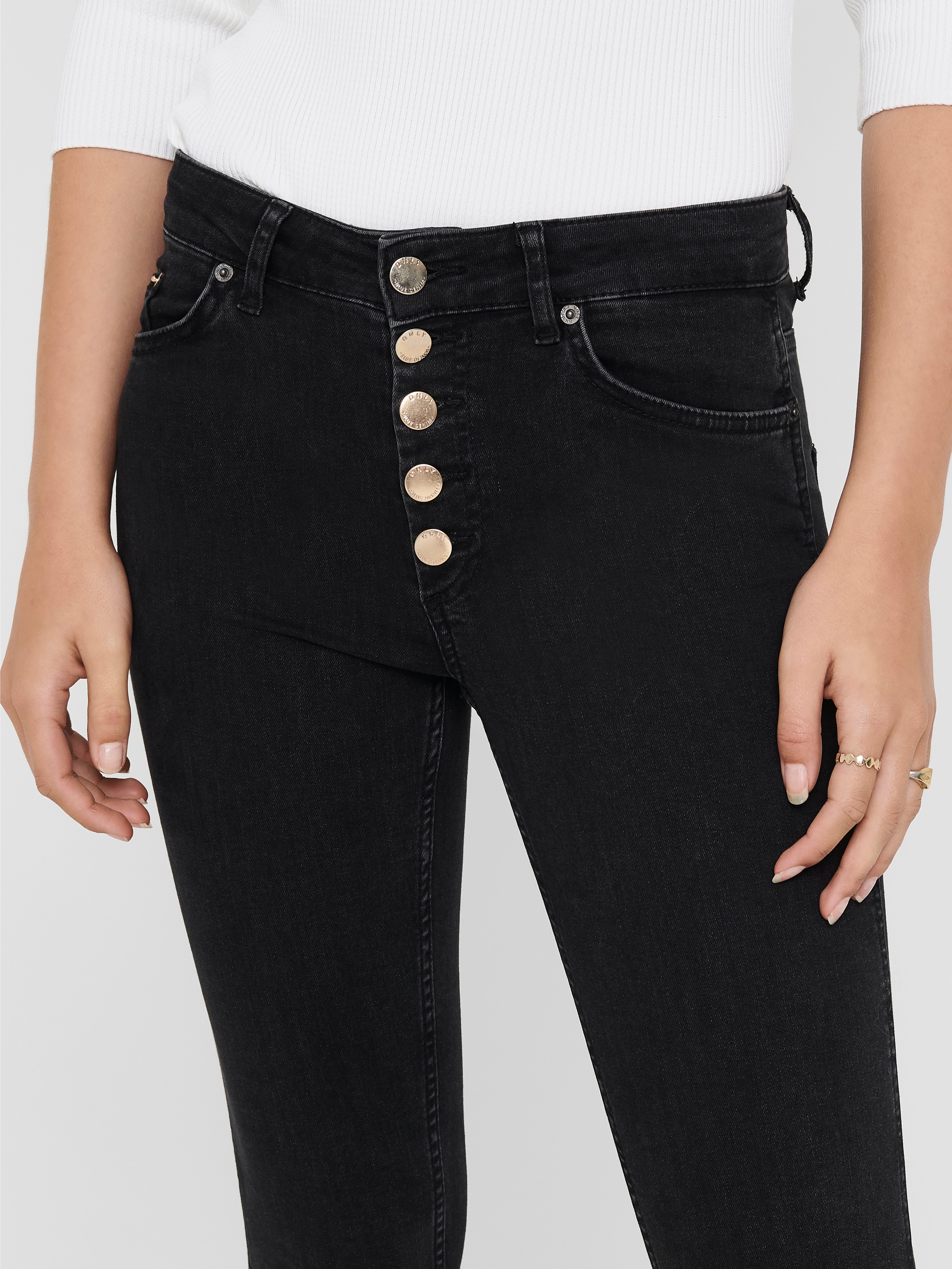 ONLBOBBY Mittlere Taille Skinny Fit Jeans Black