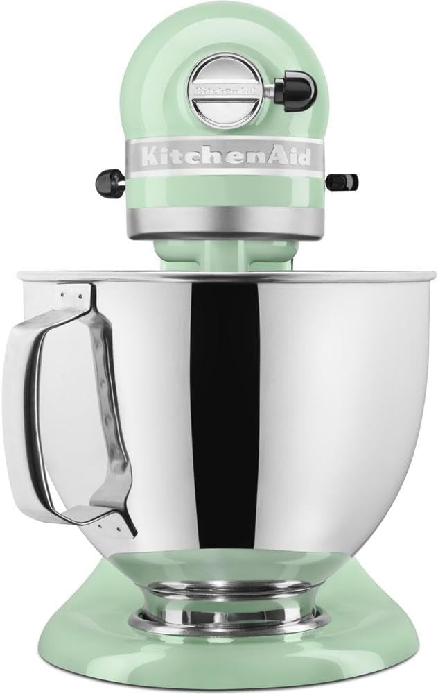KitchenAid Robot Pâtissier I Artisan I Robot cuisine multifonctions à tête inclinable I Avec 4 accessoires I Bol de 4,8L | Crème