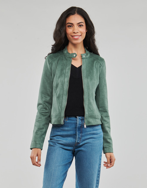 Vero Moda - VMJOSE MARI SHORT FAUX SUEDE JACKET BOOS - Vert