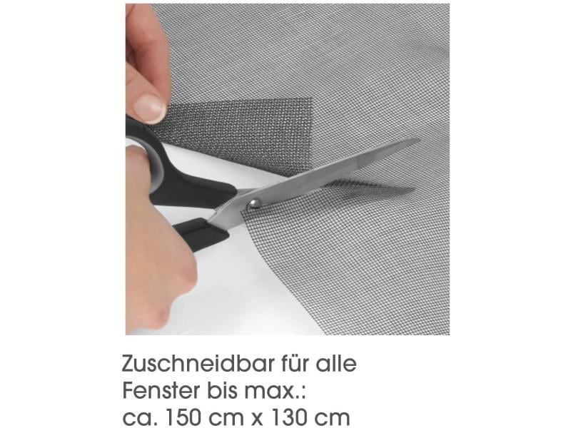 EASYmaxx Fliegengitter Magic Click 1.5 x 1.3 m Fenster-Moskitonetz