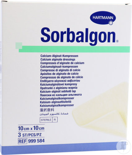 Hartmann Sorbalgon Compresses Stériles D'Alginate De Calcium 10x10cm Pièces 3 (9995841)