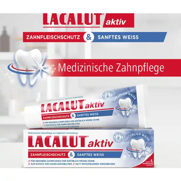 aktiv medizinische Zahncreme Zahnfleischschutz & sanftes Weiss