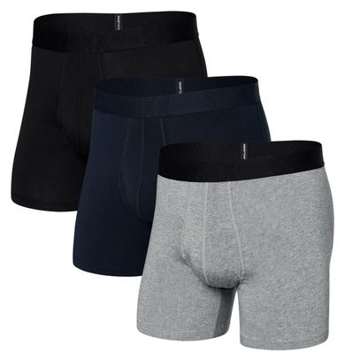Lot de 3 Boxers Saxx DropTemp Cooling Cotton Gris/Noir Homme