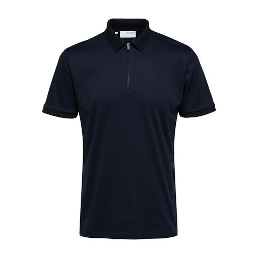 Selected Homme Fave Zip Polo, Sky Captain, L