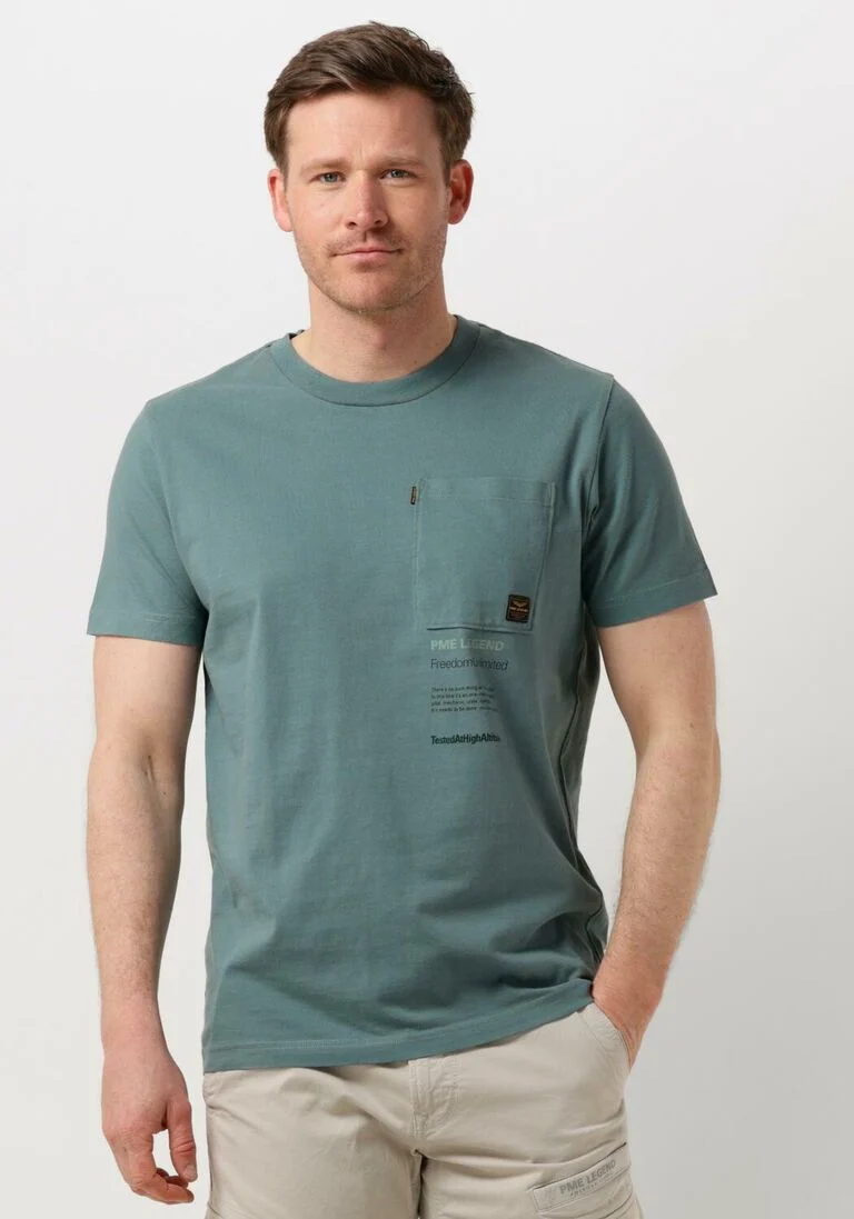 PME LEGEND groene pme legend t-shirt short sleeve r-neck play single jersey