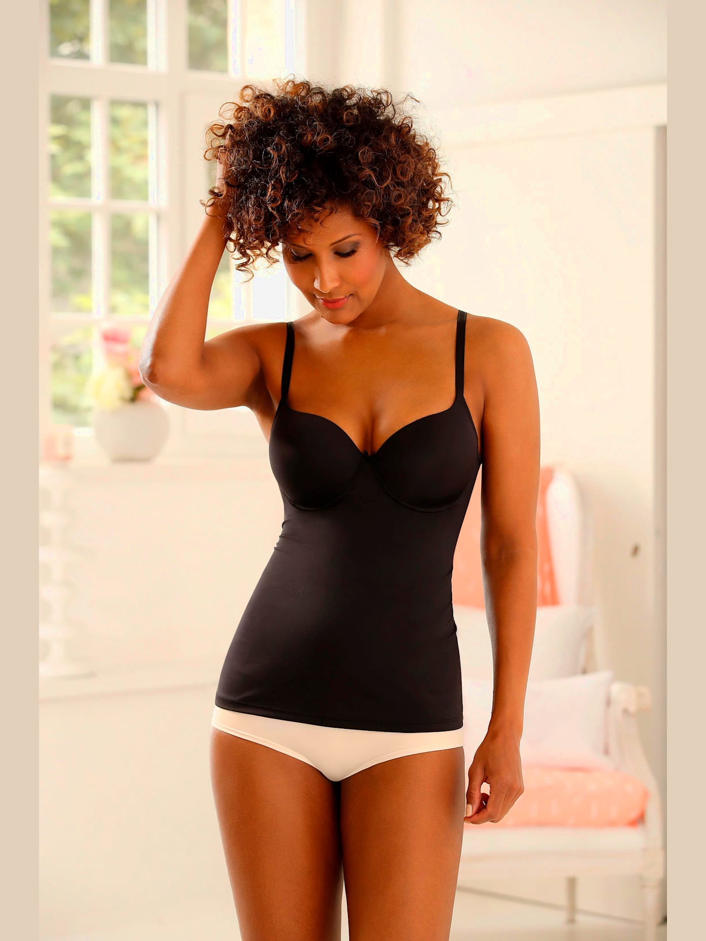 Caraco avec soutien-gorge à coques intégré débardeur avec soutien-gorge intégré lascana