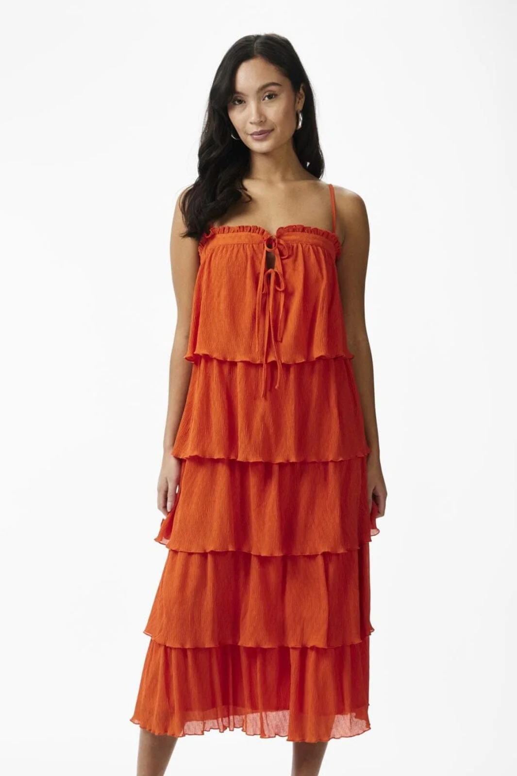 Y.A.S Yasfilippa Strap Midi Dress  cherry tomato
