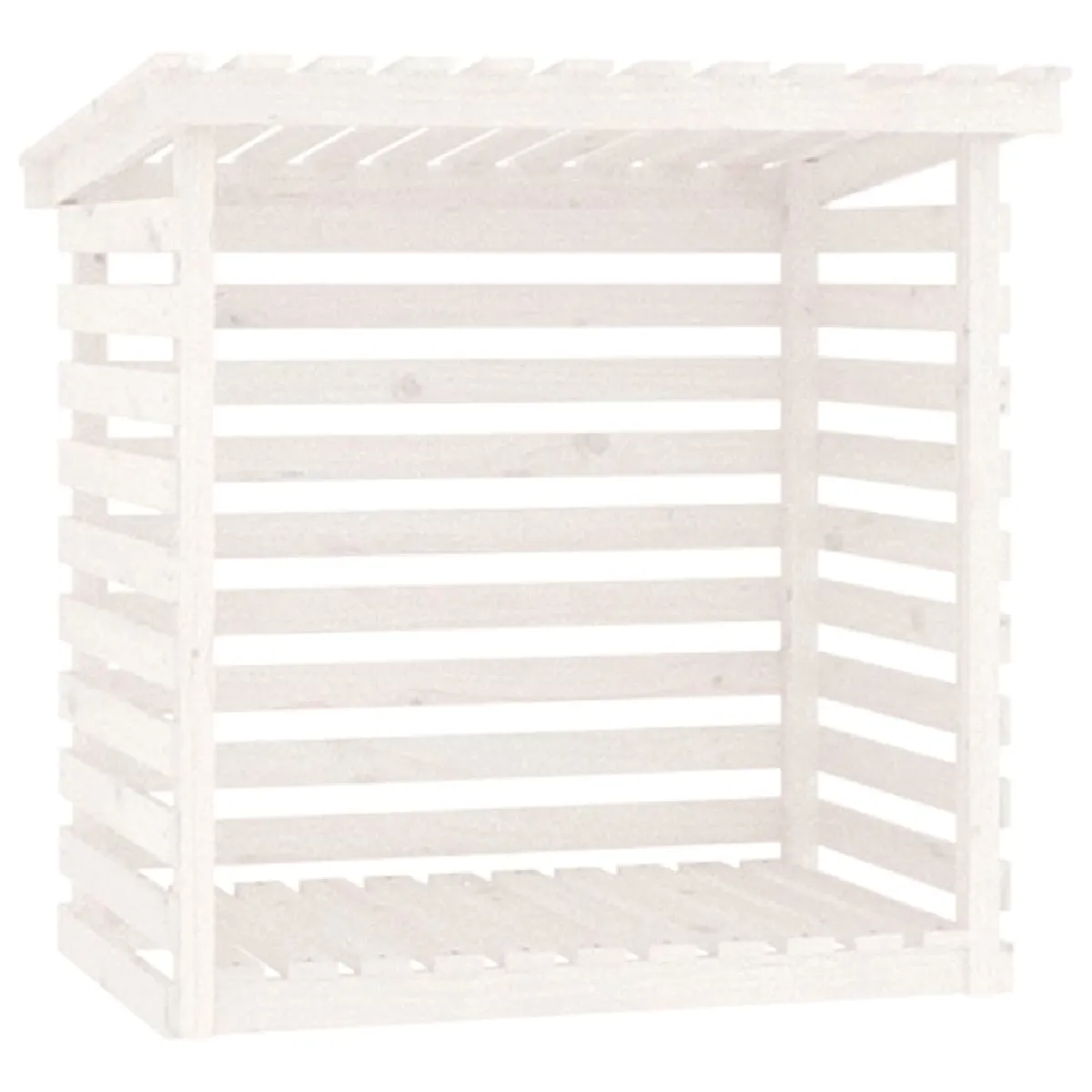 vidaXL Support bois de chauffage - Blanc
