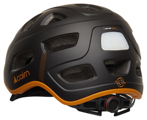 Casque Cairn Quartz LED USB Powder Noir / Cognac