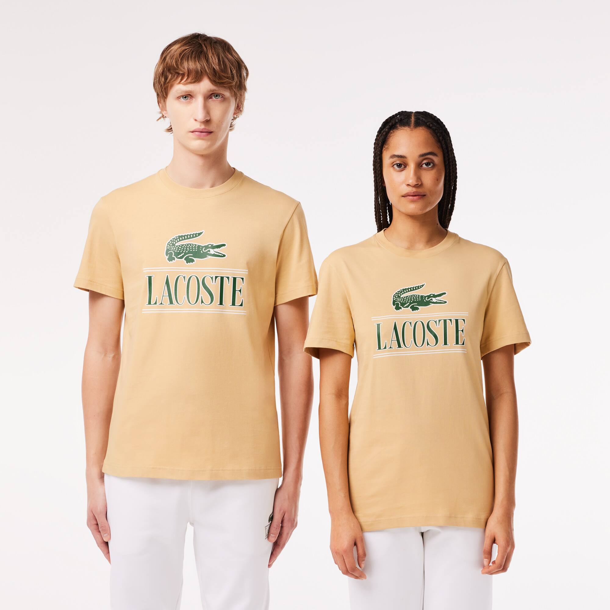 T-Shirt aus Baumwolljersey aus resistenter Baumwolle T-Shirts - Beige - Lacoste - Unisex