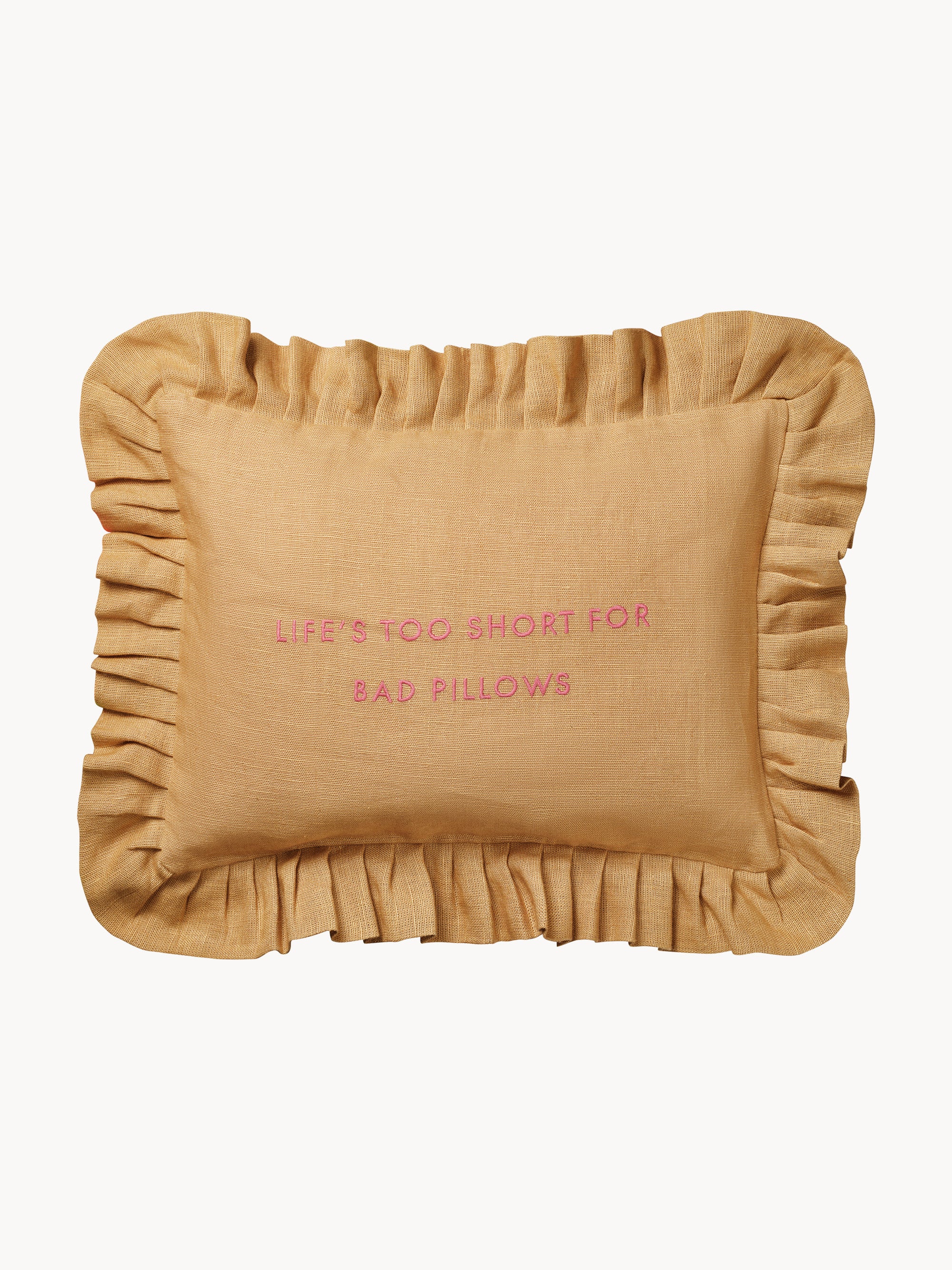 Handgemaakte katoenen kussenhoes Quote