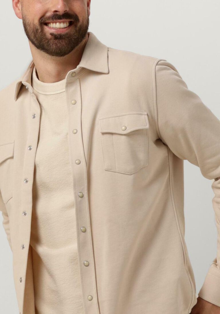 PROFUOMO beige profuomo casual overhemd overshirt wester