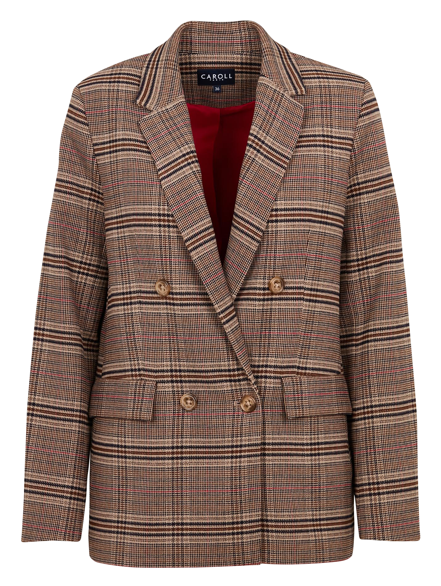VENEZIANA - Veste droite à carreaux | Marron
