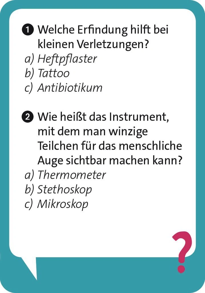 Kartenspiel POCKET QUIZ JUNIOR - ERFINDUNGEN