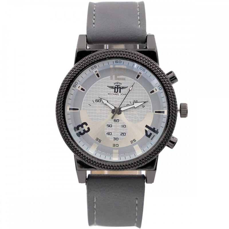 Montre Homme M. JOHN bracelet Cuir Gris