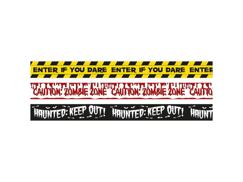 Amscan Gruselklebeband Zombie-Apokalypse, 3er-Pack, 9 m Gruseliges Zombie-Apokalypse Klebeband