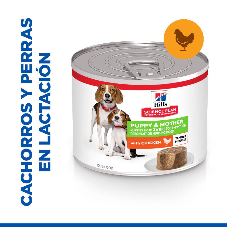 Mousse de Galinha para Filhotes e Mãe da Hill's Science Plan em Lata para Cães