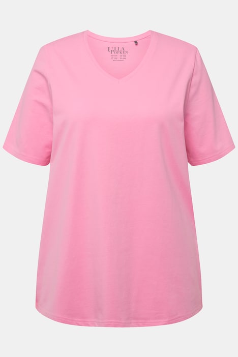 T-Shirt, A-Linie, V-Ausschnitt, Halbarm
