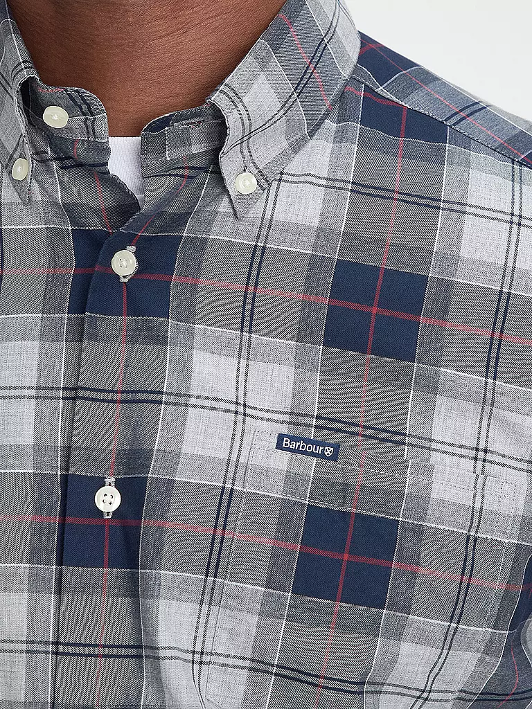 BARBOUR Hemd WETHEREM grau