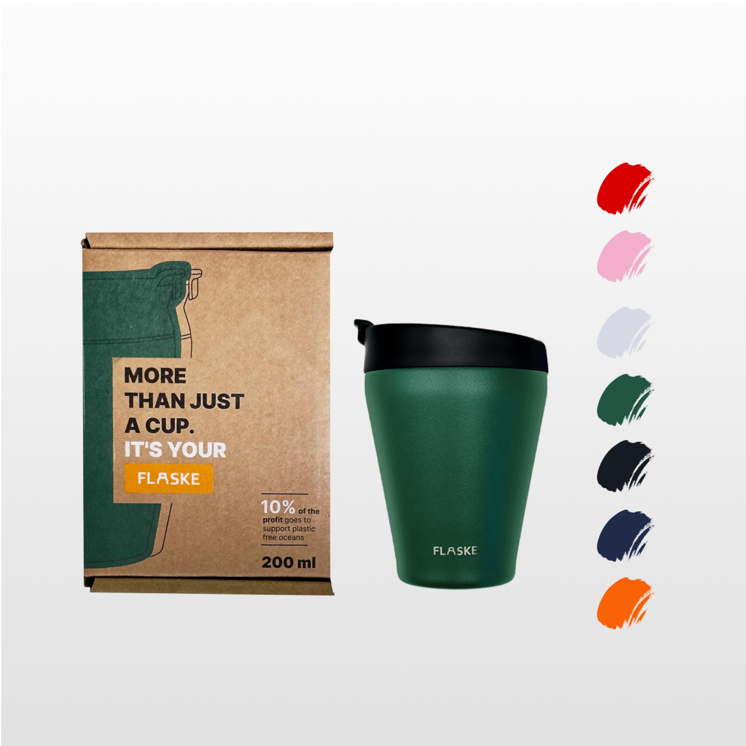 FLASKE 200 ml RVS Koffiebeker to Go - Moss